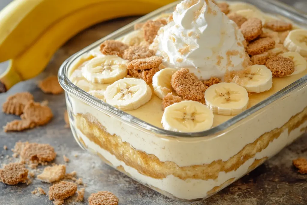 What is banana pudding made of